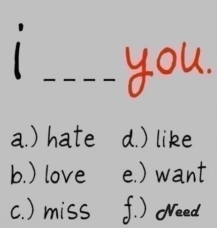 I _ _ _ _ you!